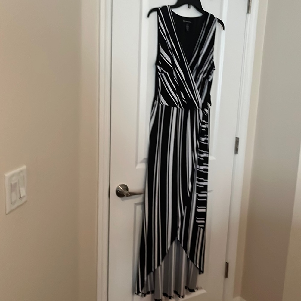 INC Black & White striped dress MIDI Dress